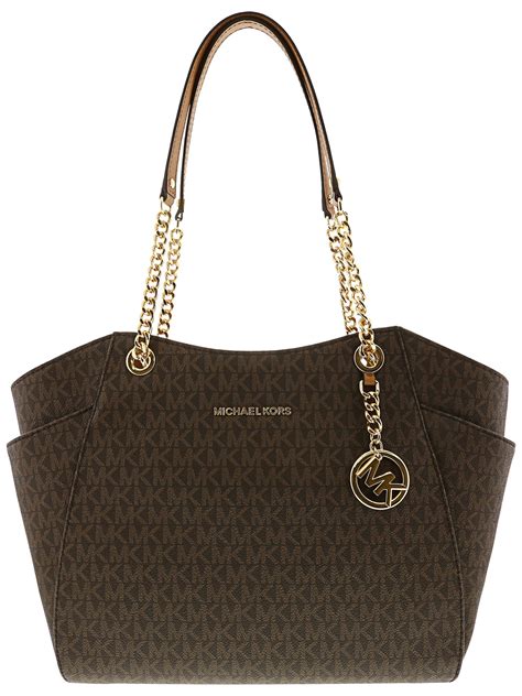 michael kors jet set travel tote large brown|Michael Kors jet set duffle.